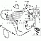 TRX500FA7 Рулевые переключатели и тросы