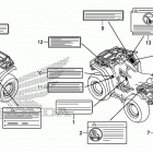 TRX500FA7 Лейбл предостережения