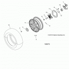 A16SXE95AG/AR/D95A9 SPORTSMAN 1000 XP Wheels, front and hub