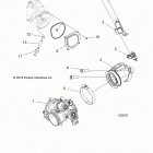 A17SEA50A1/A5/SEE50A1/SEG50A4 SPORTSMAN 450 HO Engine, throttle body and fuel rail