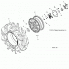 A16SXM95AL SPORTSMAN 1000 HL Wheels, front and hub