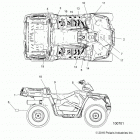 A17SUH57N5 SPORTSMAN 570 EFI UTE Кузов Наклейки