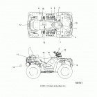 A16SYE95AK/AP SPORTSMAN TOURING 1000 Кузов Наклейки