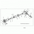 A16DAA57F1/F2/E57FM  ACE 570 EFI EURO Drive train, front gearcase internals (from 7  /  1  /  ...