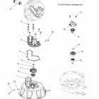 A17SXA85A1/A7/SXE85AB/AM/AS/A9 SPORTSMAN 850 SP Engine, cooling system and water pump