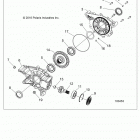 A17S6E57A1 570 SPORTSMAN 6X6 Drive train, rear gearcase internals