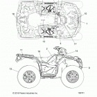 A17SXA85A1/A7/SXE85AB/AM/AS/A9 SPORTSMAN 850 SP Кузов Наклейки