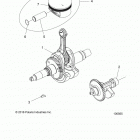 A17SEA50A1/A5/SEE50A1/SEG50A4 SPORTSMAN 450 HO Engine, crankshaft, piston and balance shaft