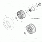 A16SXE95NK/A95N2 SPORTSMAN 1000 MD Wheels, front and hub