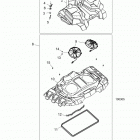 A16SXN85A3 SPORTSMAN 850 HL Engine, cooling system, fans and shrouds