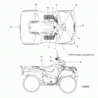 A16SEB57C1/C2/SEC57C1/C2/CL/SBB57C1 SPORTSMAN 570/450 EPS QUAD Кузов Наклейки