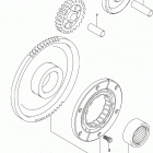 LT A500X,XZ Муфта стартера