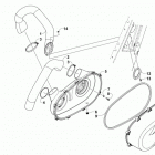 WILDCAT SPORT RED Case  /  belt cooling and clutch cover assemblies