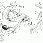 PROWLER 500 RED Grille, front body panel, and side panel assembly