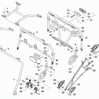 HDX 700 CREW XT CAMO Rops and taillight assembly