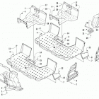 HDX 700 CREW XT CAMO Console and floor panel assembly
