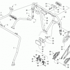 HDX 700 XT CAMO Rops and taillight assembly (ser. #  302247 and above)