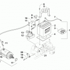 WILDCAT 4X Battery and starter motor assembly