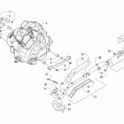 HDX 700 XT BLACK Engine and exhaust (ser. #  302246 and below)