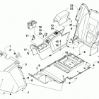 WILDCAT BLACK Console and floor panel assembly