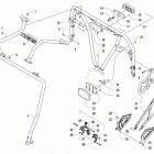 HDX 700 XT GREEN Rops and taillight assembly (ser. #  302246 and below)