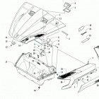 HDX 700 XT SE CAMO/ORANGE (US) Hood  /  front storage and side panel assembly