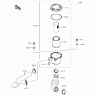 Mule SX 4X4 (KAF400-HHF) Air cleaner-belt converter