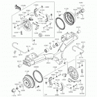 Mule 4010 Trans4x4 Camo (KAF620-SHF) Rear hubs  /  brakes