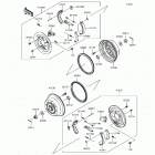 Mule SX 4X4 (KAF400-HHF) Front hubs  /  brakes