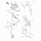 Mule 4010 4x4 (KAF620-MHF) Brake pedal  /  throttle lever