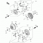 Mule SX (KAF400-JHF) Front hubs  /  brakes