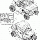 R17RGE99A7/A9/AW/AM POLARIS GENERAL 1000 EPS Кузов Наклейки