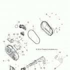 R17RT_87 RGR 900 XP ALL OPTIONS Drive train, clutch cover and ducting