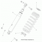 R17RGE99A7/A9/AW/AM POLARIS GENERAL 1000 EPS Suspension, front shock mounting