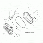 R17RNA57A1/A9/EAM RGR 570 EFI CREW Drive train, clutch cover and ducting