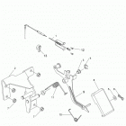 R16RAA76AA/AJ RGR 800 6X6 Engine, throttle pedal