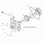 Z17VJE57AR RZR 570 S Engine, stator cover and flywheel