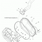 Z17VJE57AR RZR 570 S Drive train, clutch cover and ducting
