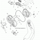 Z17VD_99AB/AK/AM/AW/LW/AZ RZR XP 1000 Drive train, clutch cover and ducting