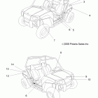 R11VA17AA RANGER RZR 170 Body, decals (red)