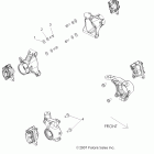 R09VH76FX RANGER RZR Brakes, caliper mounting