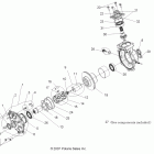 R08RF68AD/AF/AZ RANGER 6X6 700 EFI Drive train, front gearcase internals (built 8 / 29 / 07...