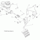 RANGER CREW 800 - R12WH76AG/AR/EAH/EAV Brakes, pedal and master cylinder mounting