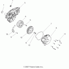 R10VH76 ALL OPTIONS/VY76AZ RANGER RZR 800 EFI Engine, stator and flywheel