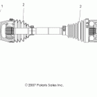 R09VH76AX RANGER RZR Drive train, rear half shaft