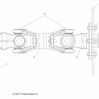 R09RB50AF RANGER 2X4 500 CARB Drive train, rear prop shaft