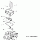 R09RF68AF/AR/AZ RANGER 6X6 700 EFI Engine, piston and cylinder