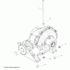 R09HH68/HY68 RANGER 4X4 700 EFI ALL OPTIONS Drive train, rear gearcase mounting