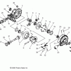 R09HH68/HY68 RANGER 4X4 700 EFI ALL OPTIONS Drive train, rear gearcase