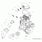 R09VH76AX RANGER RZR Engine, throttle body and valve cover